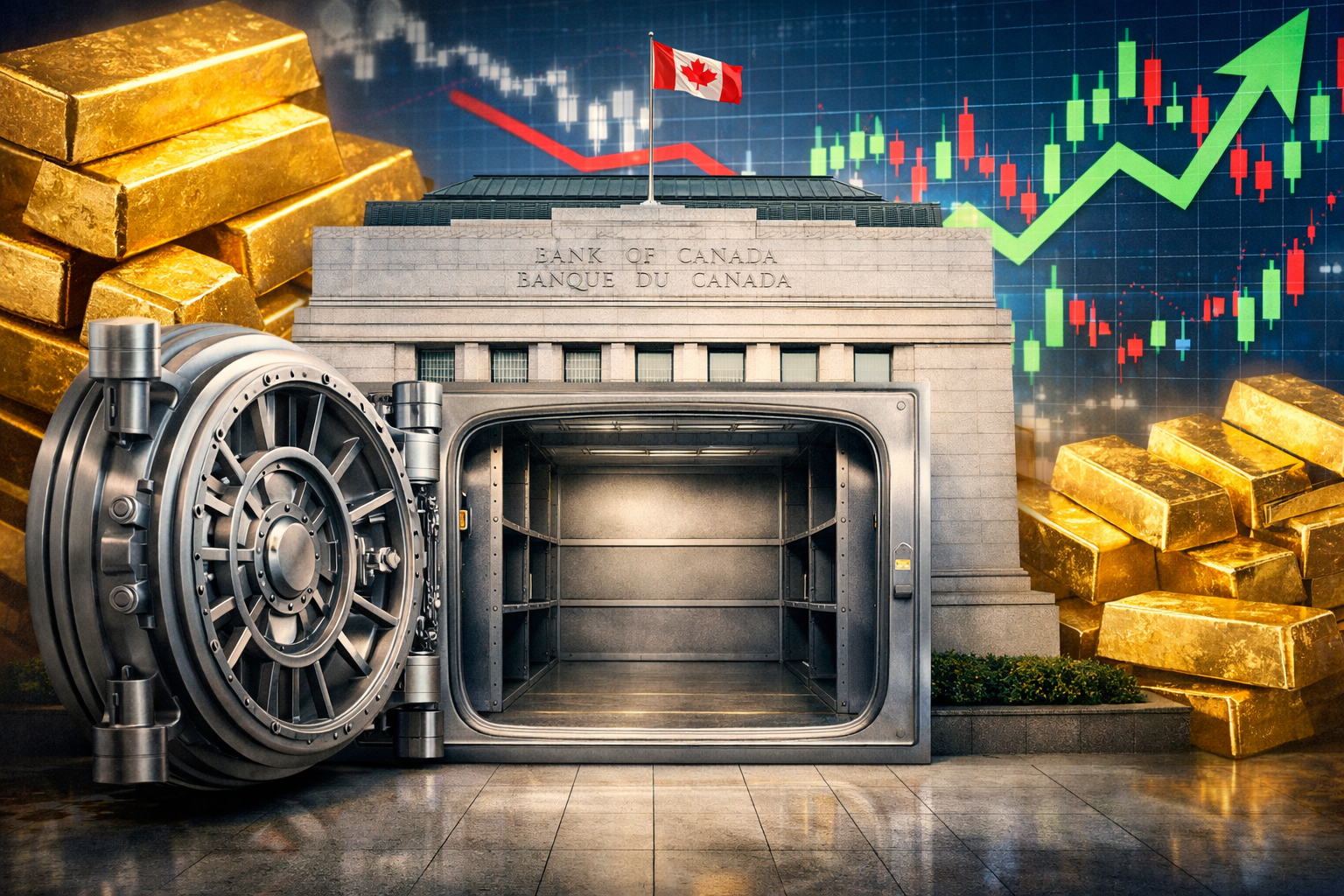 الخزائن خاوية.. احتياطي البنك المركزي الكندي من الذهب: صفر 